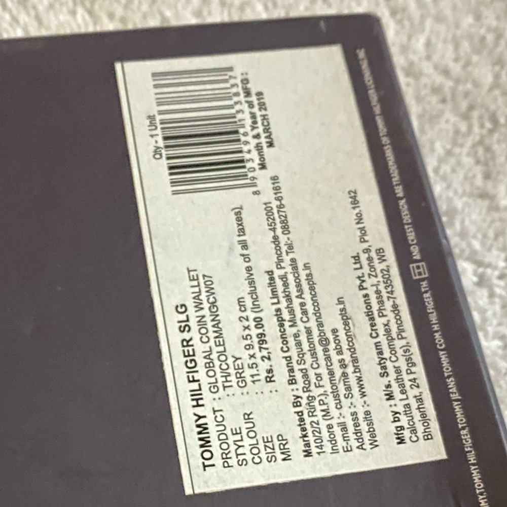 Tommy Hilfiger Men’s Grey Genuine Leather Wallet - Picture 5 of 6